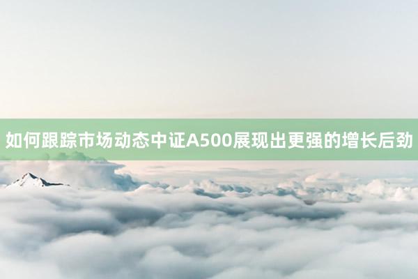 如何跟踪市场动态中证A500展现出更强的增长后劲