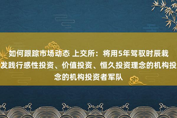 如何跟踪市场动态 上交所：将用5年驾驭时辰栽植一支自发践行感性投资、价值投资、恒久投资理念的机构投资者军队