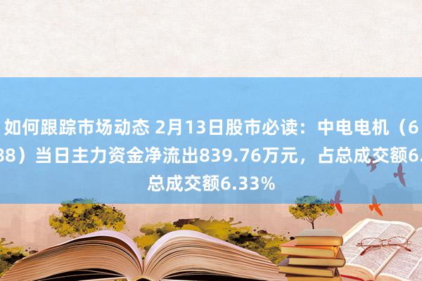 如何跟踪市场动态 2月13日股市必读：中电电机（603988）当日主力资金净流出839.76万元，占总成交额6.33%