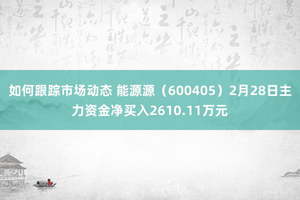 如何跟踪市场动态 能源源（600405）2月28日主力资金净买入2610.11万元