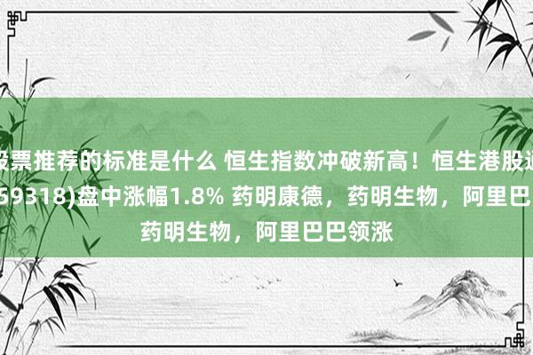 股票推荐的标准是什么 恒生指数冲破新高！恒生港股通ETF(159318)盘中涨幅1.8% 药明康德，药明生物，阿里巴巴领涨